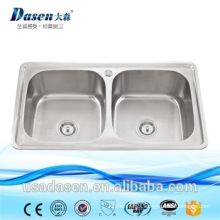 German pull out basket deep drawing double belfast sink